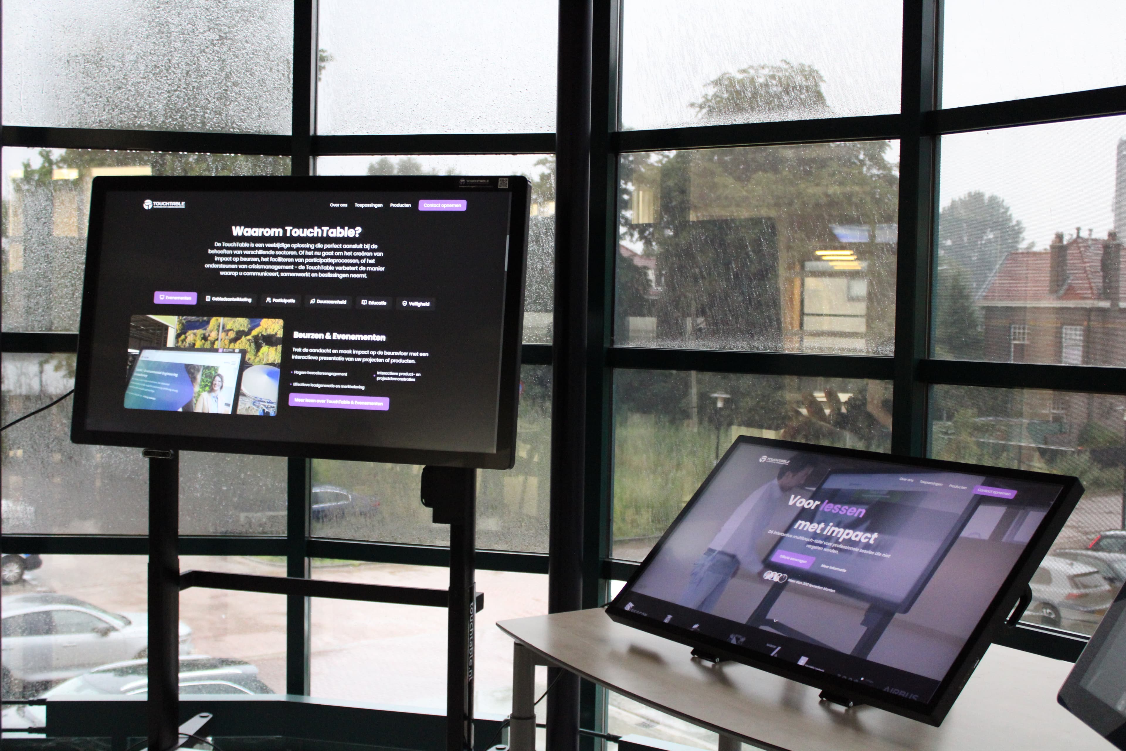 TouchTable at a trade show booth